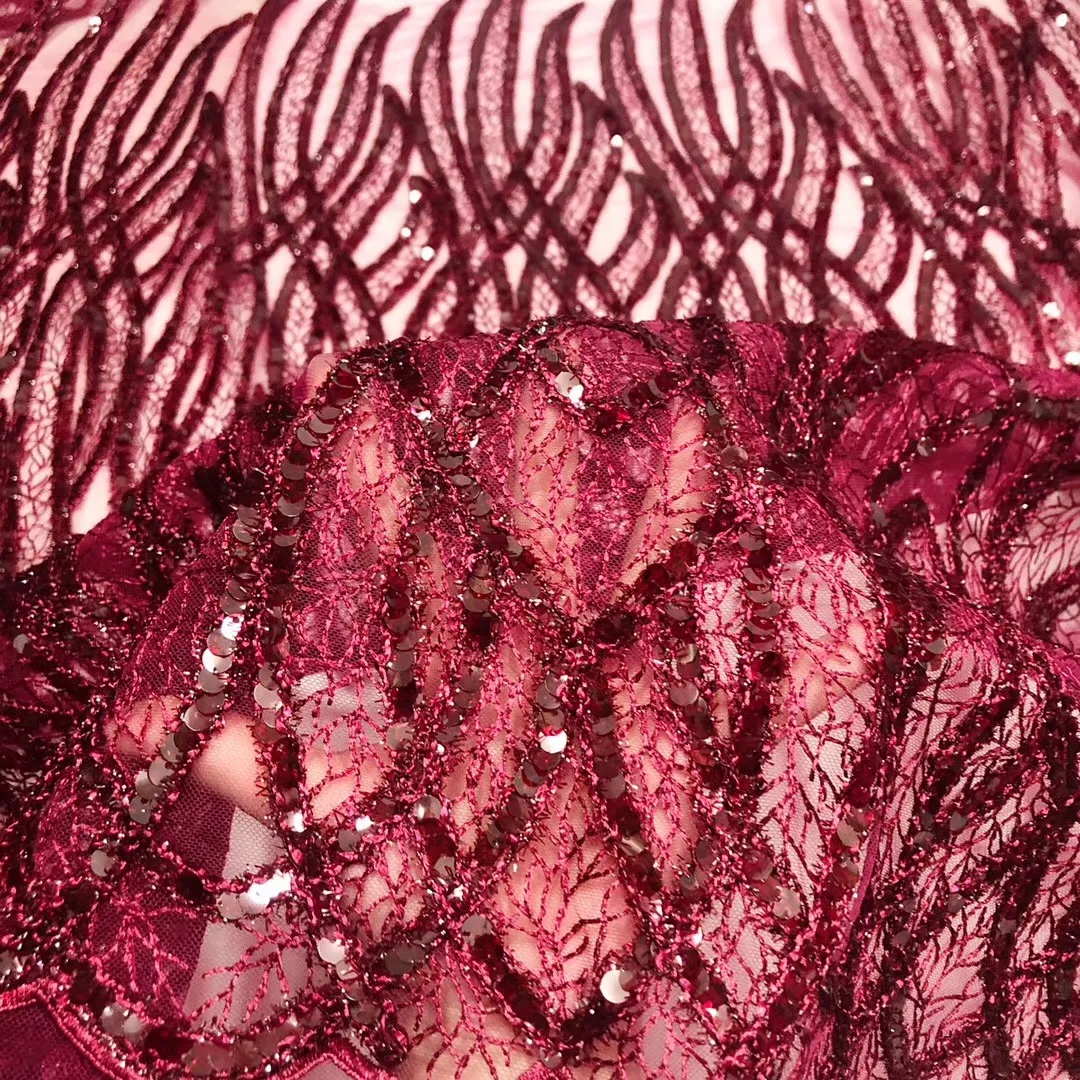 
2020 new design white tulle wedding lace fabric embroidery for dress 