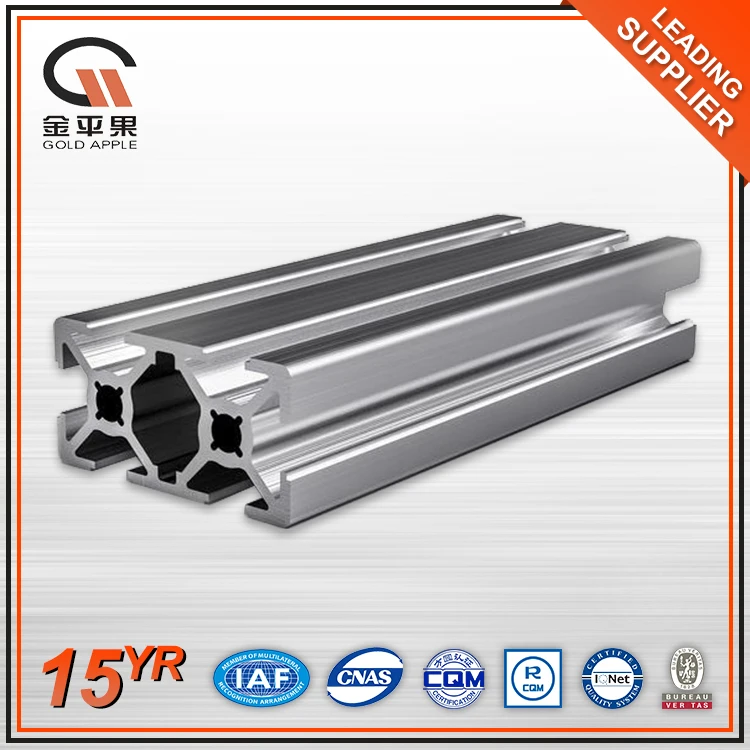 China factory custom industrial aluminum extrusion black anodized 6063 t slot aluminium profiles  manufacturer