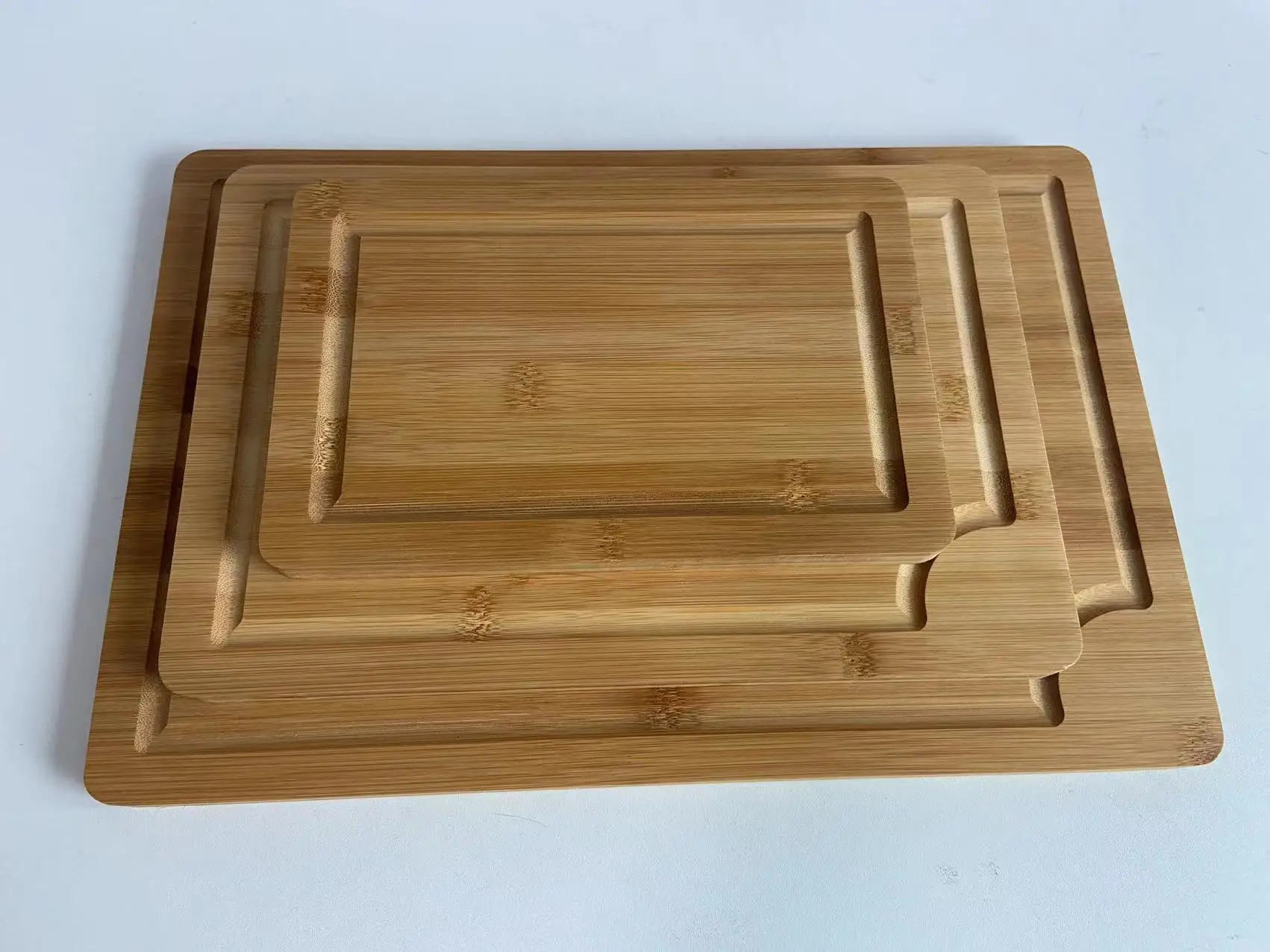 Wholesale 3 Piece Kitchen Bamboo Cutting Chopping Boards Set for Meat ,Serving Boards and Cheese for Bread