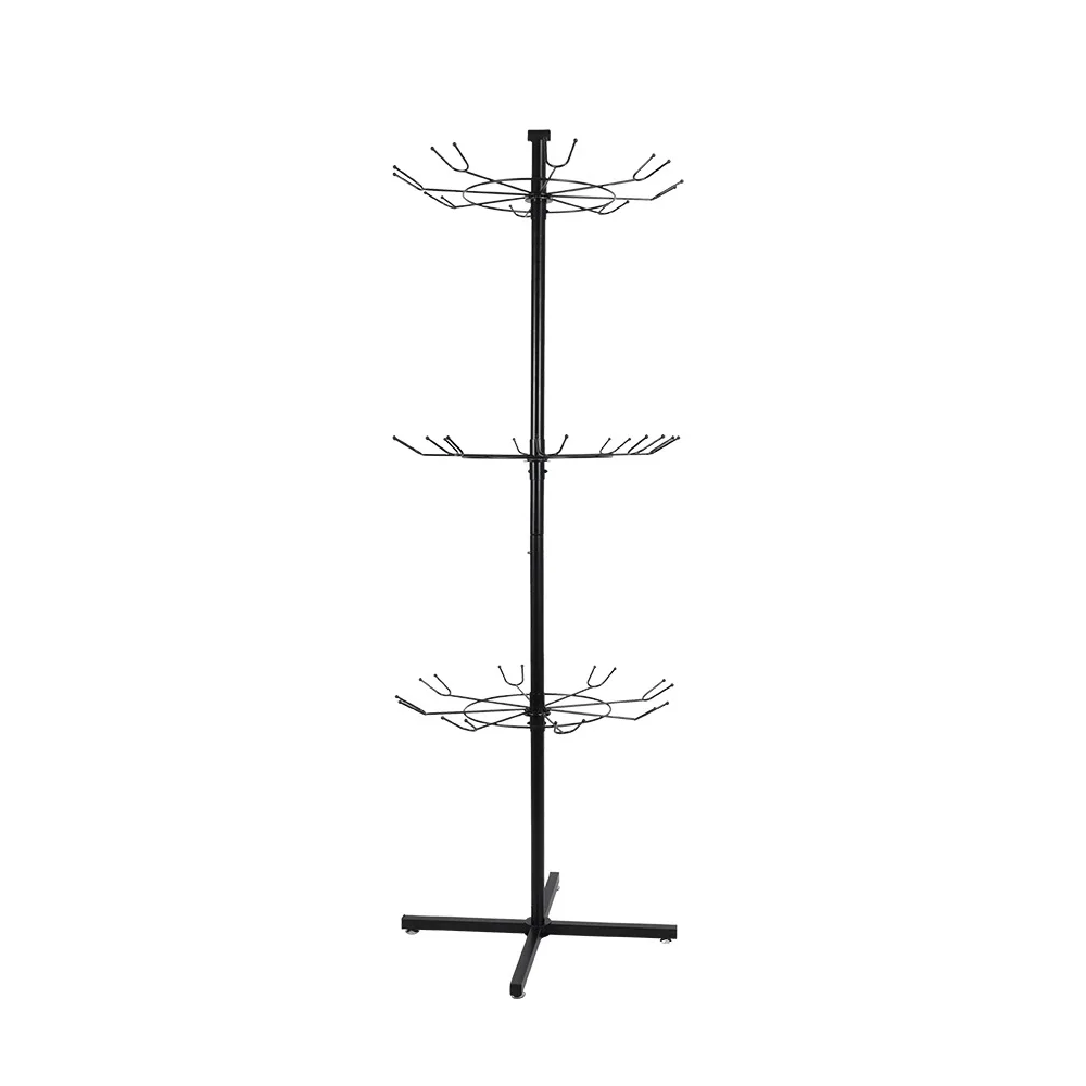 Custom-made floor-standing guitar rack with multi-layer storage, rotatable and adjustable violin and erhu display rack