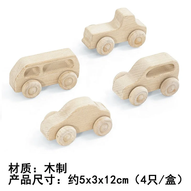 C02227 High quality toddler kids montessori wooden learning play set wooden school bus toys wooden pretend play toys