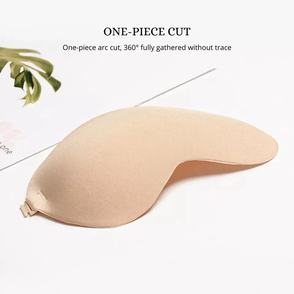 Mango Shape Invisible Bra Push Up Self Adhesive Strapless Backless Sticky Bra Reusable Silicone Nipple Cover For Women Underwear