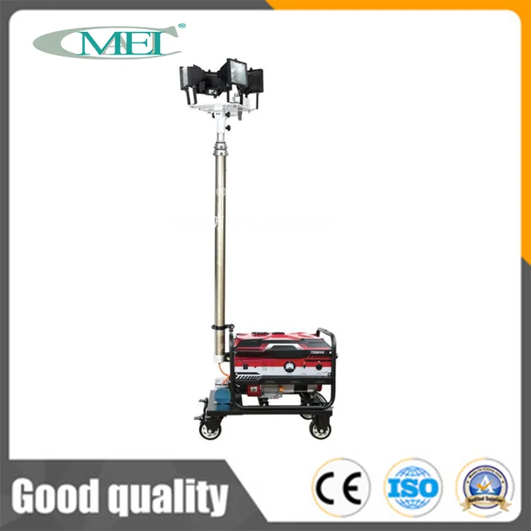 Mobile Trailer Portable Telescopic Generator Diesel Light Tower