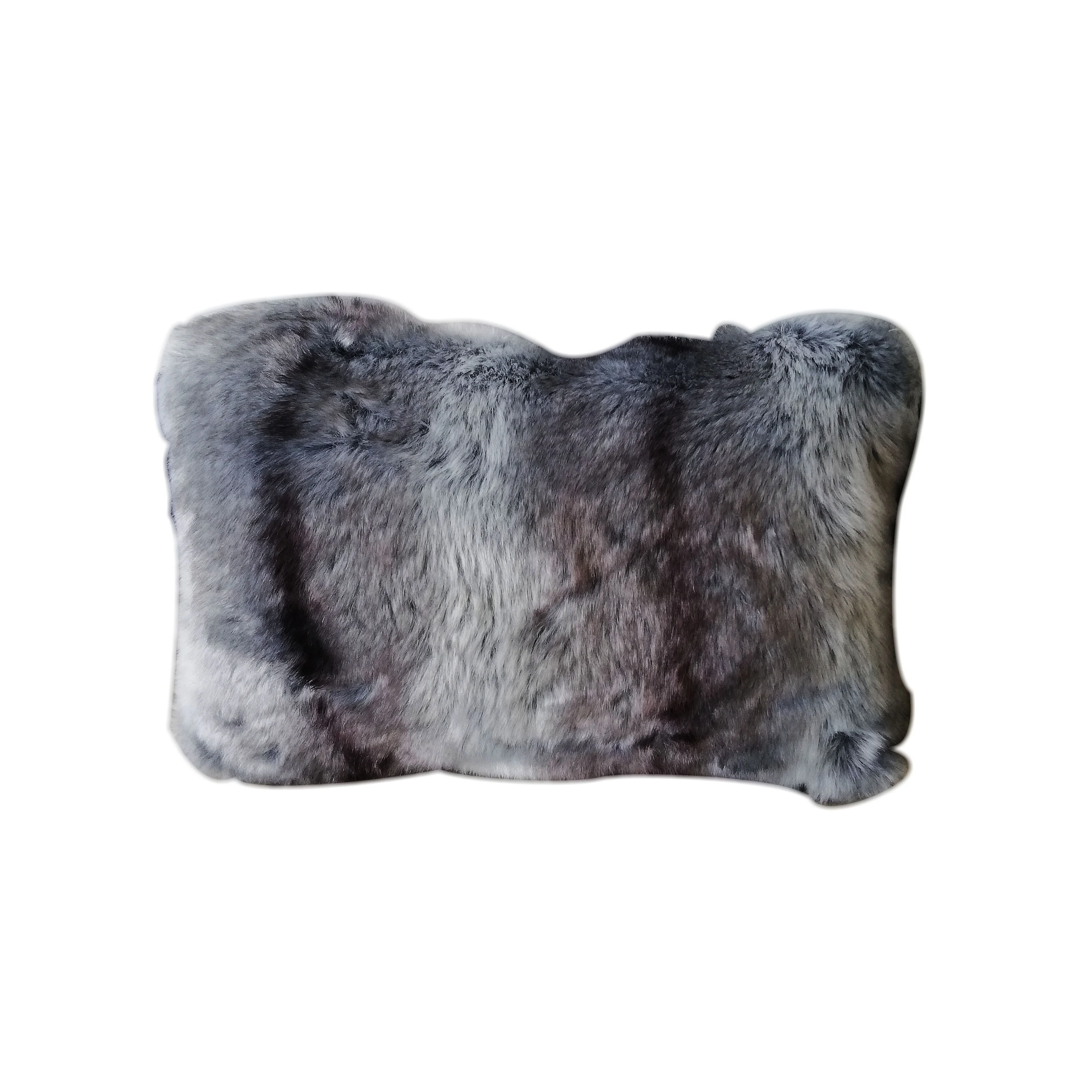 Cover Cushion for Chair and Home Texiles Grey Super Soft Small Round Cute Faux Fur KOREAN Cotton
