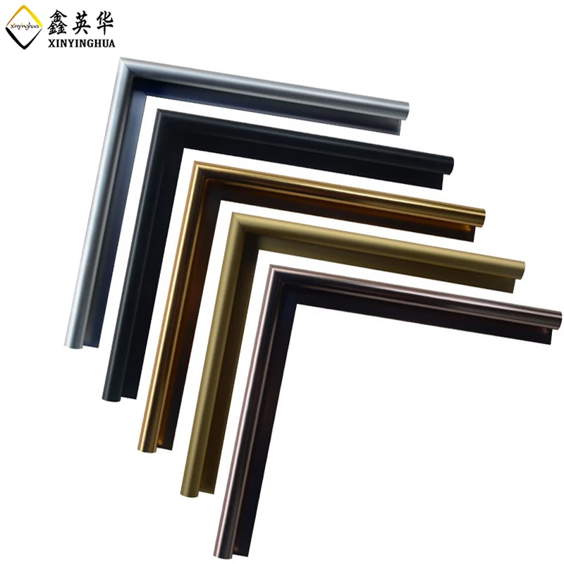 Hot Sale Manufacturer Custom Size Picture Poster Frame AL Bar DIY Simple Canvas Oil Painting Aluminum Metal Photo Frame Moulding