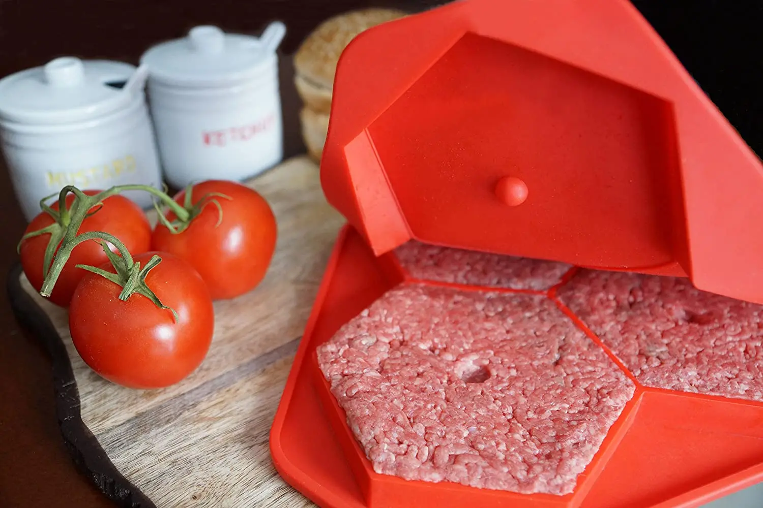 Reusable Silicone Burger Master Burger Press and Freezer Container