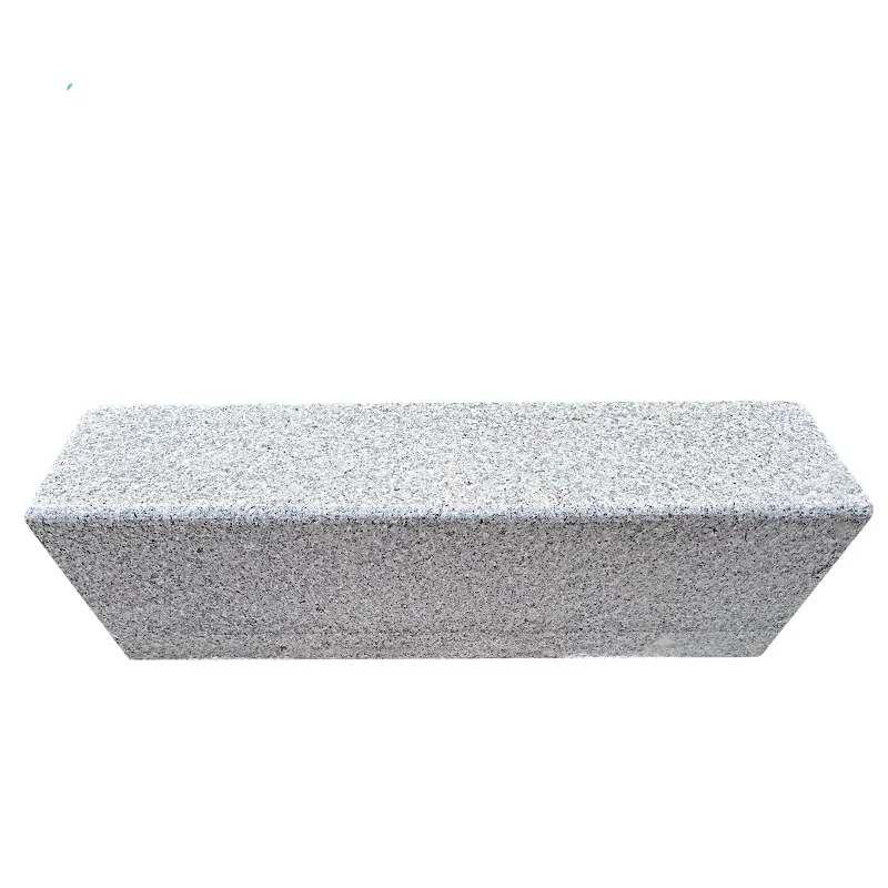 Low Cost All Sides Split Light Grey Granite Kerb Stone For Landscaping