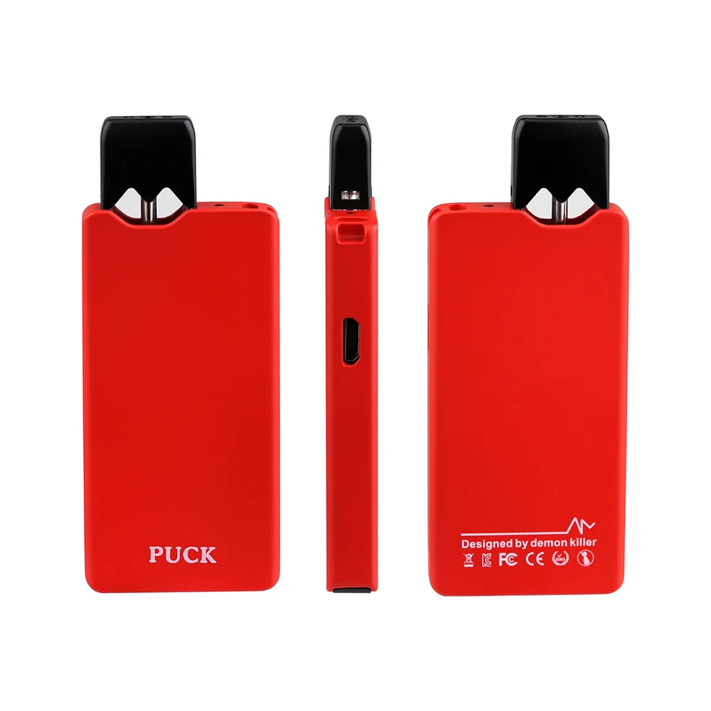 New design puck vape 400mah battery e cigarette starter kit  j u u l pod compatible device
