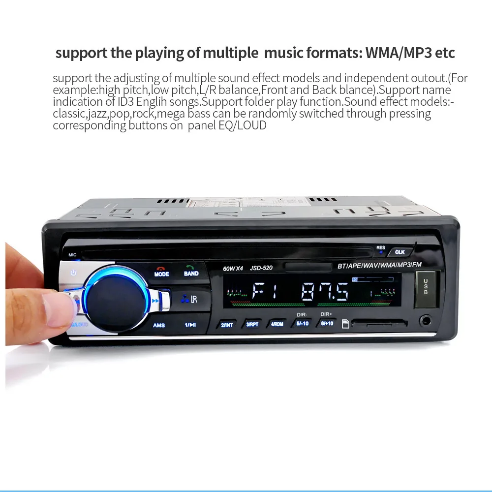 Оптовая продажа Автомобильный MP3-плеер радио 1din автомобильный стерео аудиоплеер