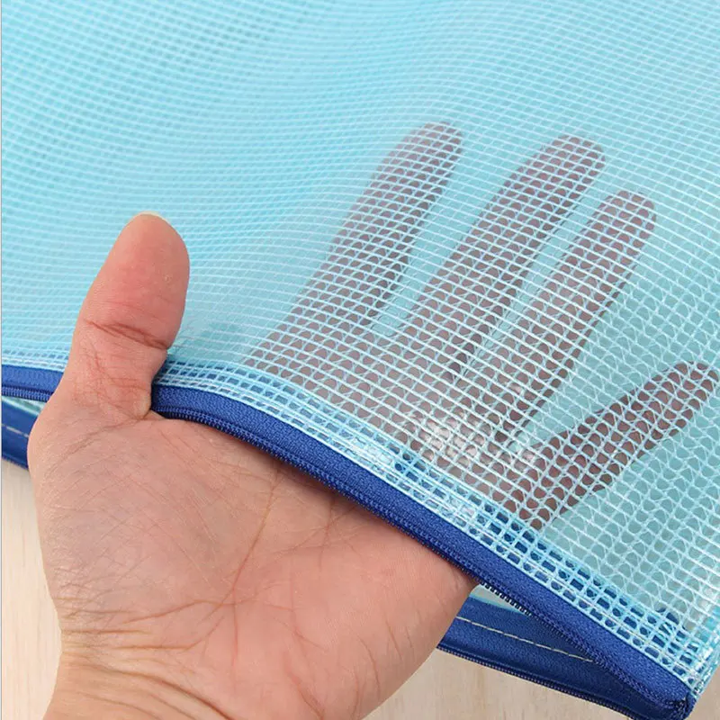 Wholesale A4 A5 A6 Simple Mesh Design Pencil Bag Waterproof Clear Pencil Bag Pouch In Stock