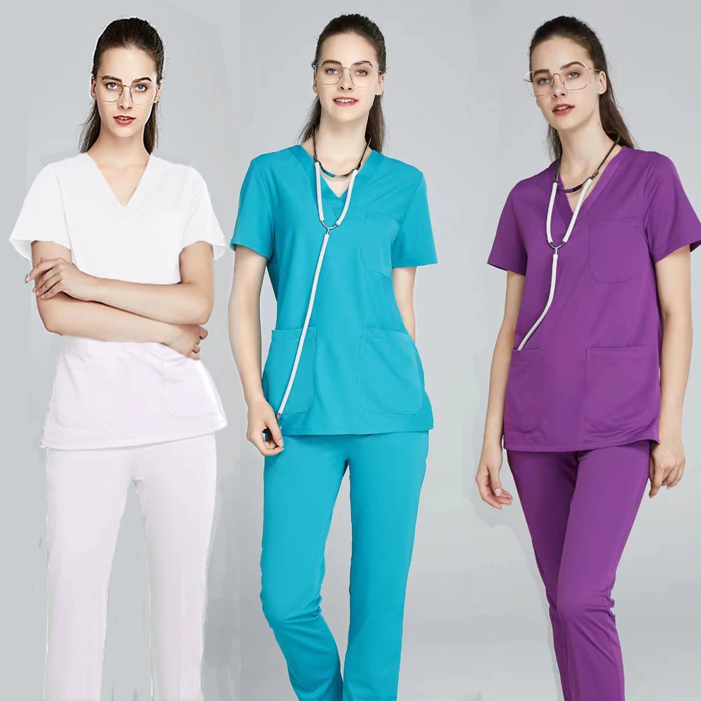 blusas medicas Hospital Uniforms Medical Scrubs Nurse Long Sleeve Jacket Scrub Suit For Women