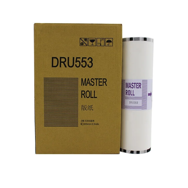 SC Compatible Duplo DR553 DRU553 Master Paper Roll And Duplicator Ink For DPS 450 550 650 DUPLO DRU553