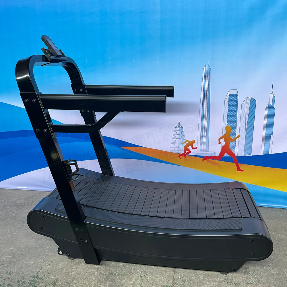 Non motor Curved treadmills Fitness RunningTraining Cardio Treadmill  self generating curved treadmill commercial
