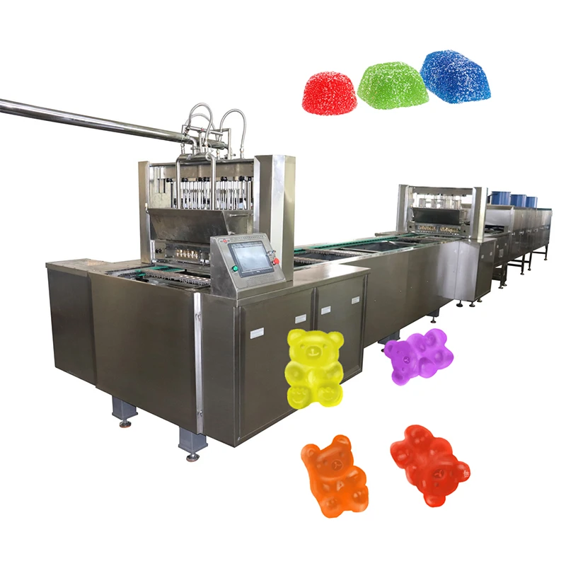 New Product Auto Candy Equipment Gelatin Fudge Soft Bear Jelly Candy Machine Production Line Gummy Candy Making Machine