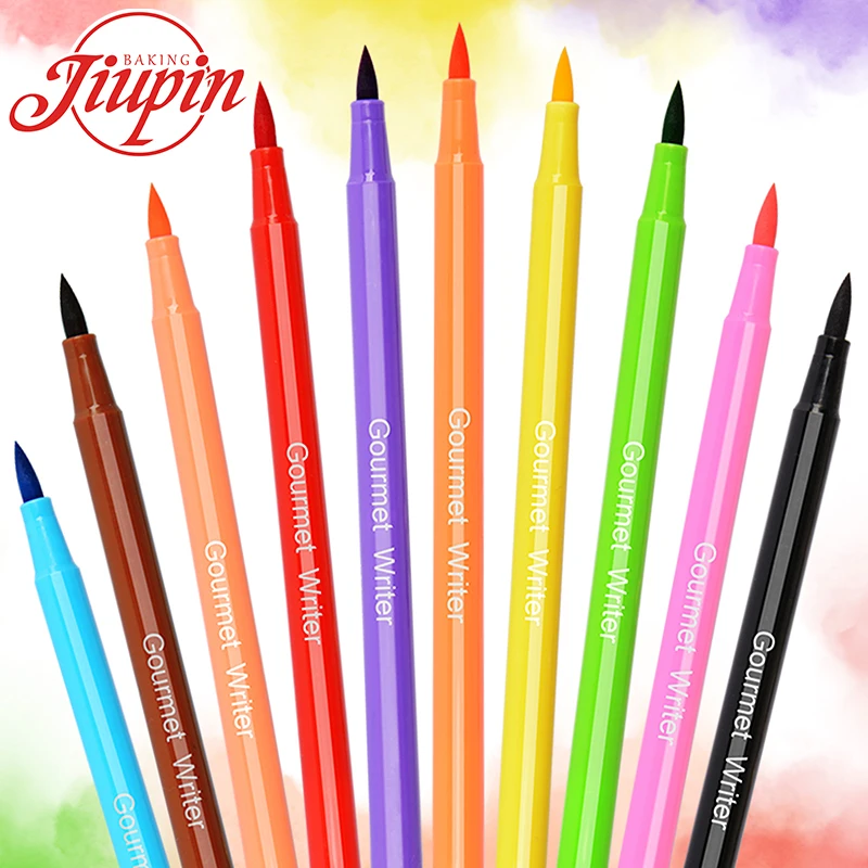 Edible paint pen gel pen edible paper food coloring markcare edible ink pen for egg cake cookie decoration