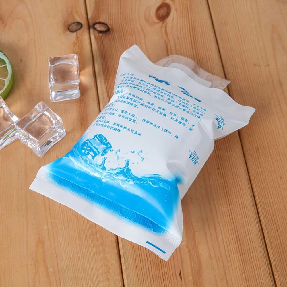 Reusable Insulated Cold Gel Cooling Bag Water Injection Freeze Dry Ice Pack For Food Fresh Shipping Delivery Transport