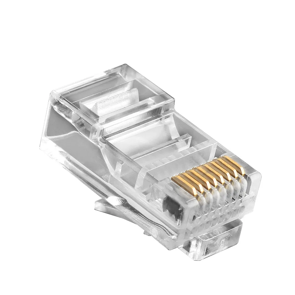  Высококачественный Кабельный разъем FSATECH lan utp cat6 rj45 8p8c с позолоченным кабельным разъемом