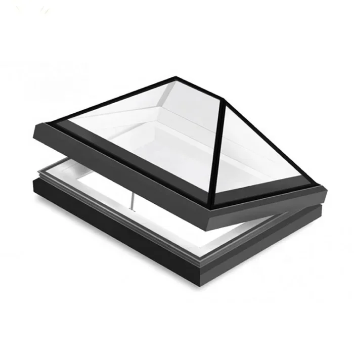 China Manufacturer Roof Window Customized Aluminum Glass Roof Fixed/Swing Window Roof Window With Low-e Glass Skylight