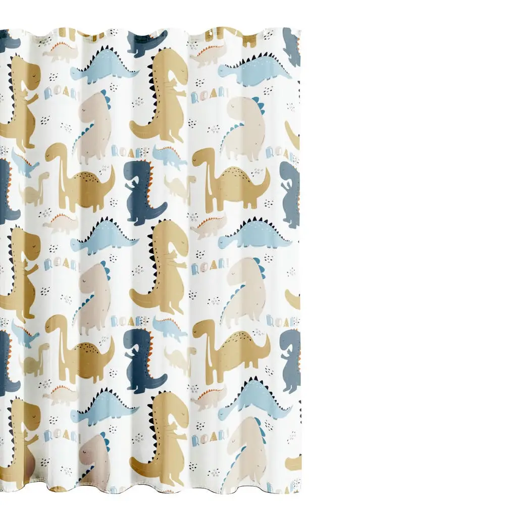 Wholesale Custom Design Floral Leaves Cartoon Photo Printing Polyester Shower Curtain Personalized Bulk Cheap Price for Bathroom