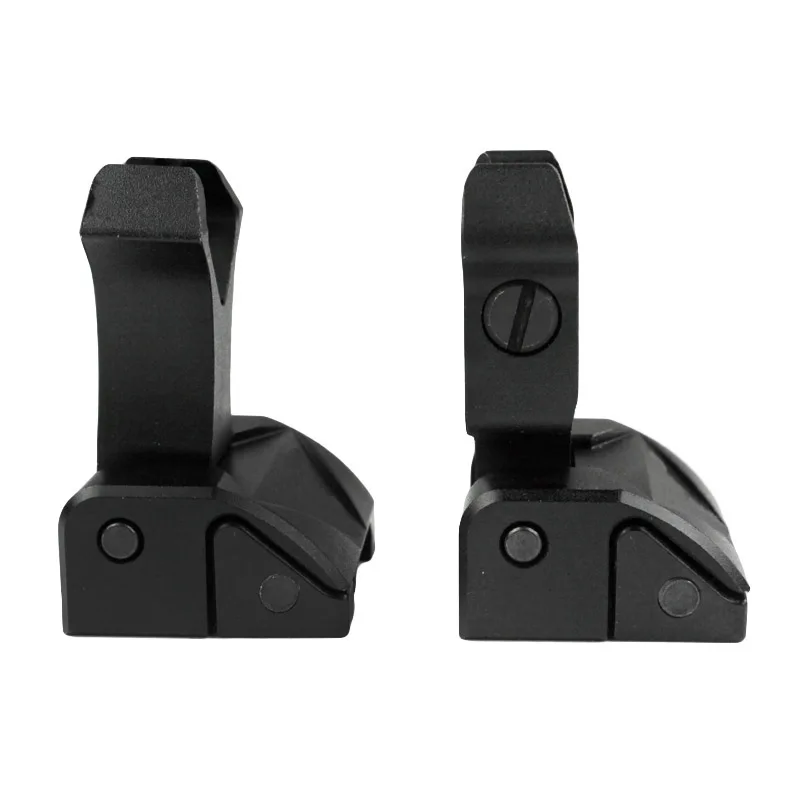 AR 15 Tactical Flip up Front Rear Sights Set Iron Diamond Apertures Dual Windage Adjustment Picatinny Iron Sights