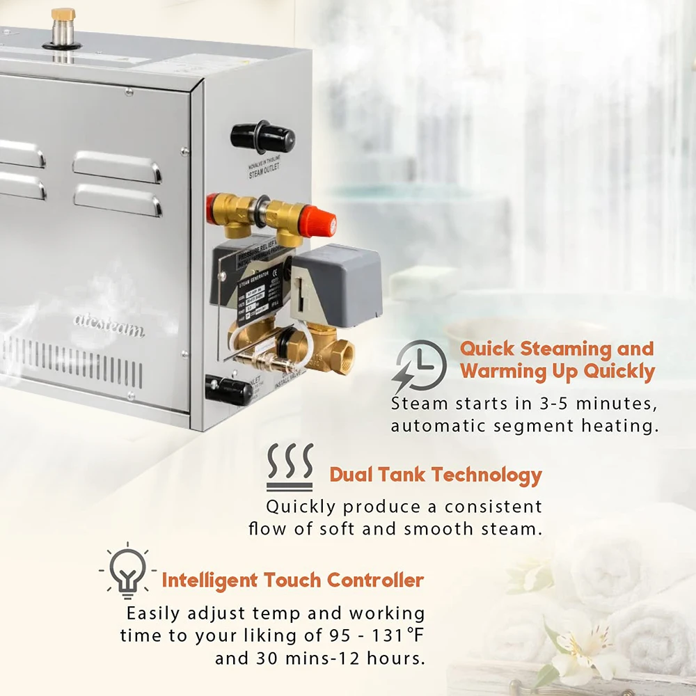 3kw 5kw 6kw 7kw 8kw 9kw 12kw 15kw 18kw 21kw Shower Portable Steam Generator Sauna Bath Steam Generator For Steam Room