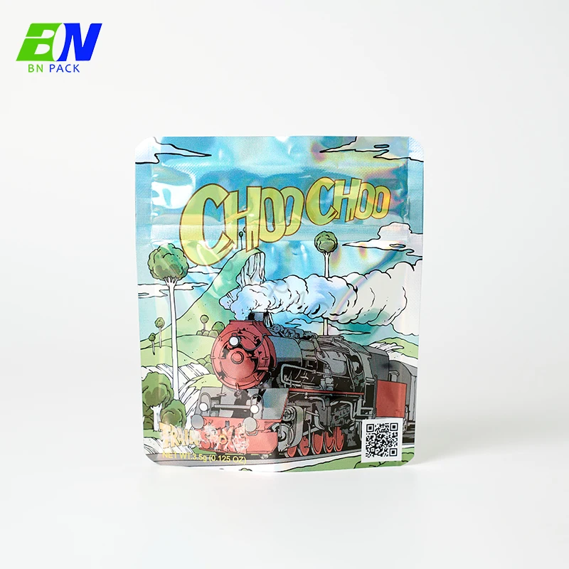 Mylar zip lock zipper childproof stand up smell proof packaging herbs packing bag with personal printing