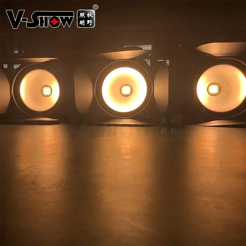 V-show 200W COB Led Studio Stage Light Warm White DMX 512 For Camera Photo Video Equipment