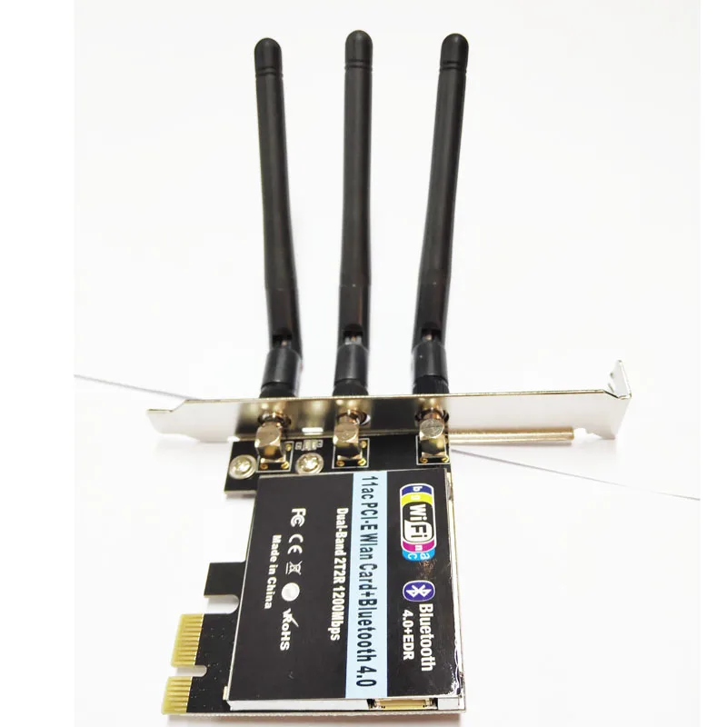 Двухдиапазонная 2 4G и 5G 1200M PCIE беспроводная карта wifi bt4.0 беспроводной