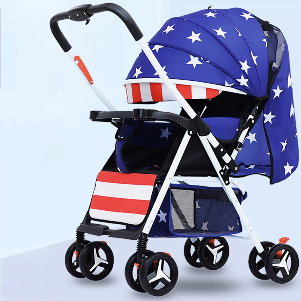 2021 New Design Cheap Stroller Luxury Baby Stroller With Aluminium Frame Foldable Portable Baby Footmuff With 4 wheels