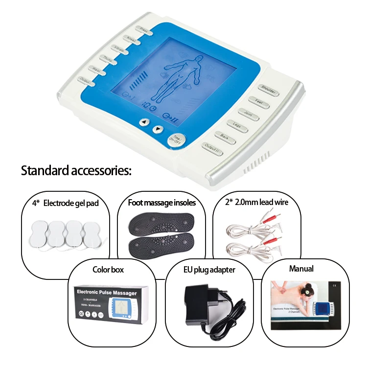 Electric Pulse Back Pain EMS TENS Unit Treatment Pain Physical Therapy Equipment Full Body Foot Massager