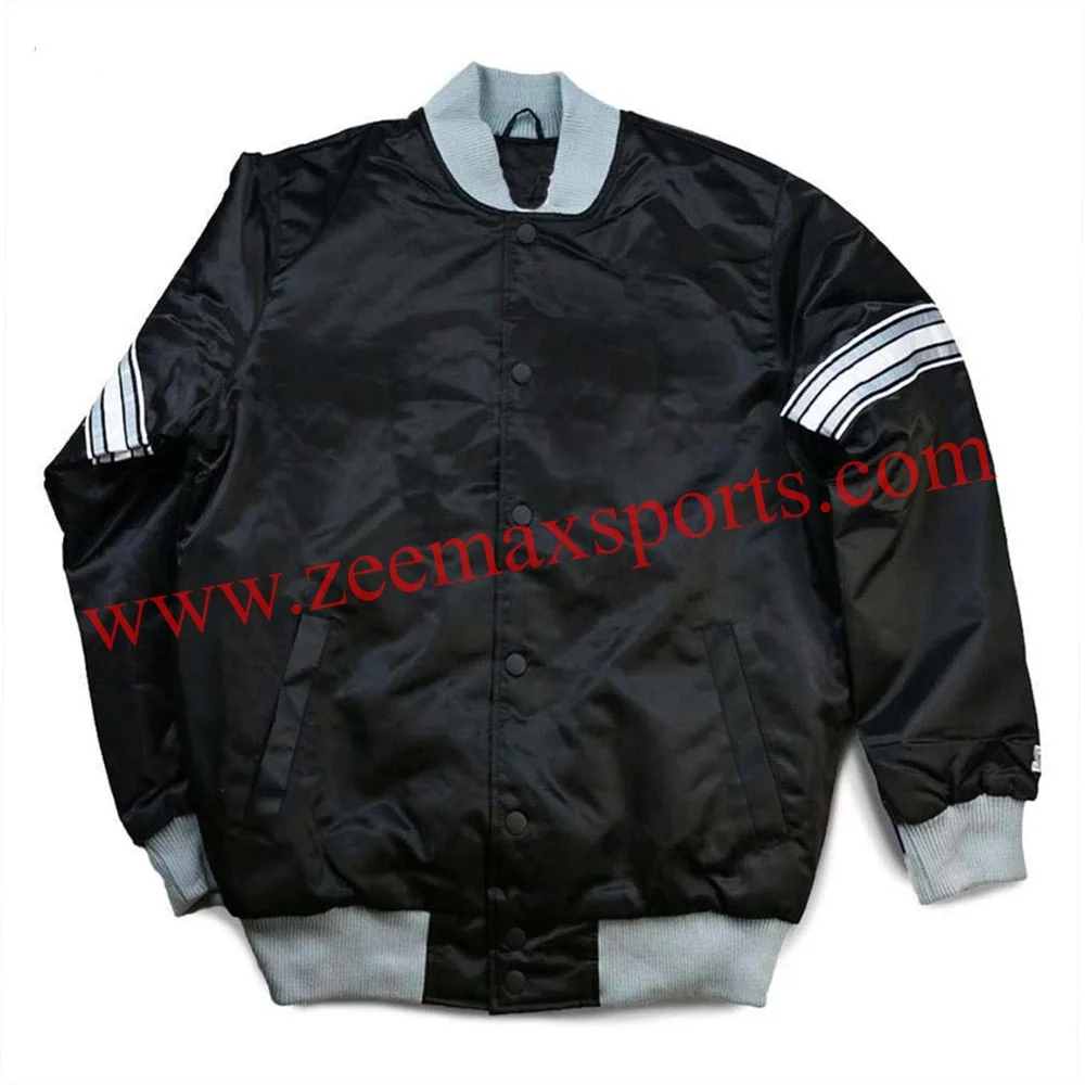 Custom Wholesale Satin Baseball Embroidered Jacket/ College Sublimation Inside Lining Lettermans/ Fashion Bomber Jackets