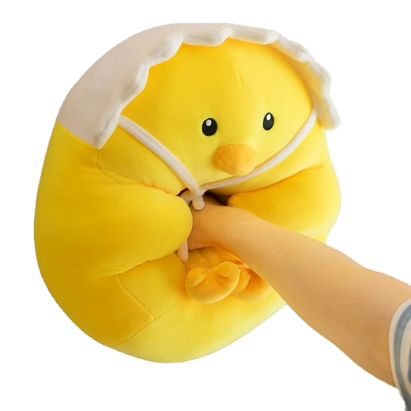 Small cute chicken doll hand cover plush toy winter  baby girl doll pressure-relief toy