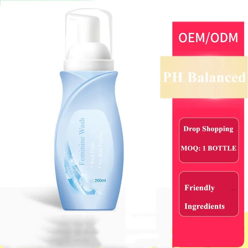 Оптовая продажа, натуральная женская гигиеническая вагинальная пена для мытья
