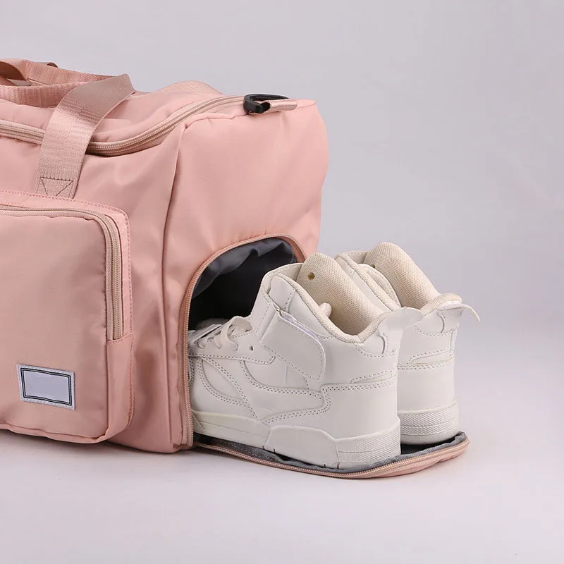 Hot sale nylon multi-functional travel bag oxford wet dry fitness bag large capacity luggage bag with adjustable belt