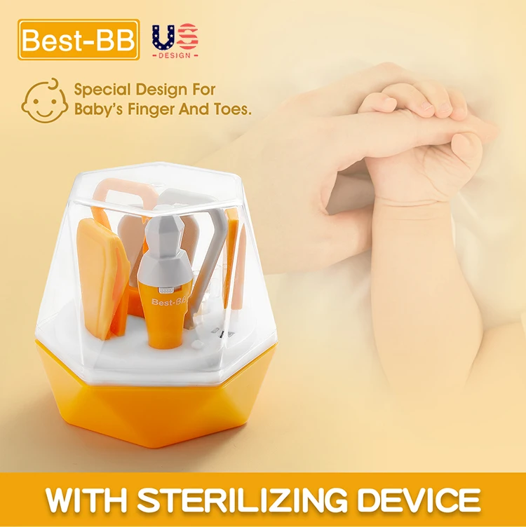 Eliter Hot Sell In Stock Cute Safe Use Baby Nail Grinder Babi Nail Clipper Set Babi Pedicure Newborn Grooming Kit