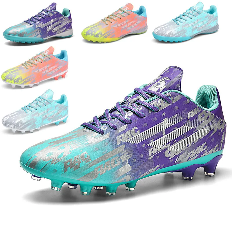 Wholesale hot selling men and women tf broken nails AG nails training football shoes  professional football boots black