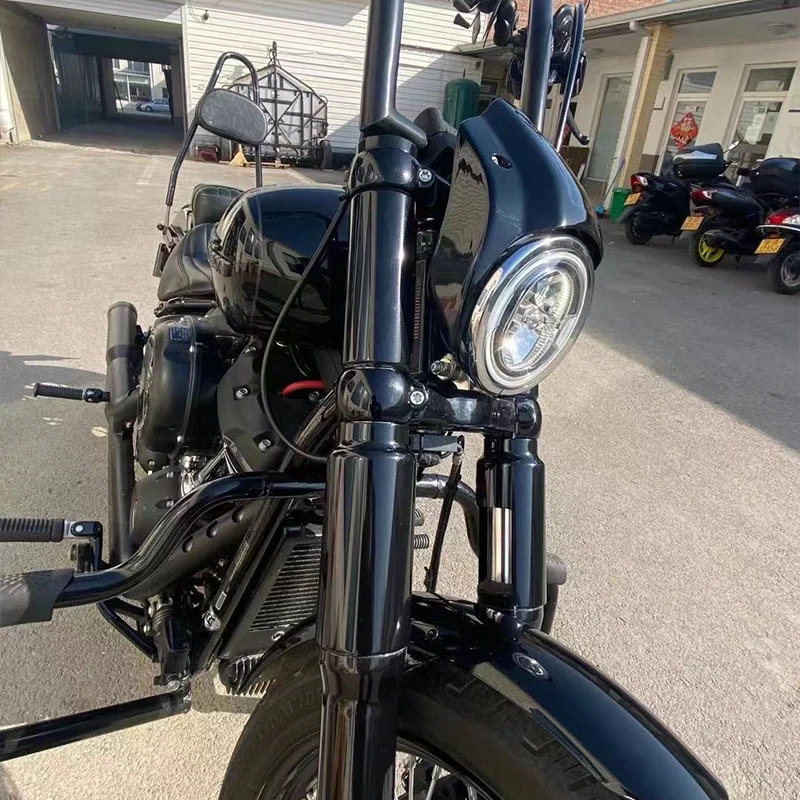 
Harley Motorcycle Steel Front Fork Cover Black for Harley FXBB/FXBR Accessories 