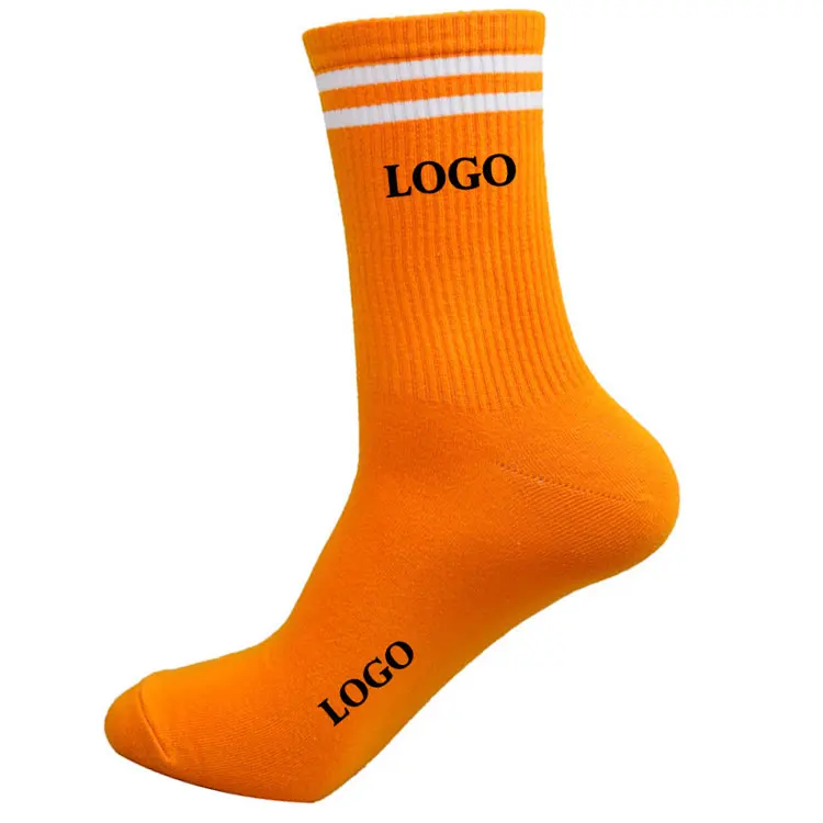 Wholesale High Quality Custom Logo purple Socks Winter Cotton Comfortable Unisex Crew warm indoor outdoor sporty cheap Socks