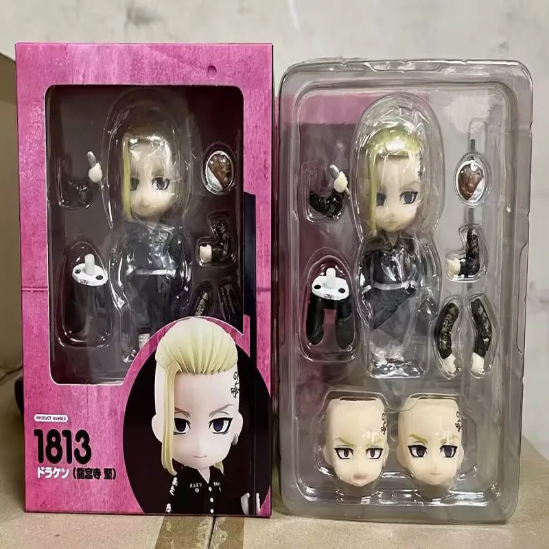 Manjiro Sano Anime Figures Tokyo Revengers Figure Movable Replacement Parts Model Toy Q Version Cute Collectible Doll Gift Mikey