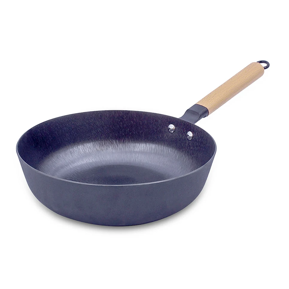 28 cm Light Weight Iron Skillet Frying Pan with Nitriding for home