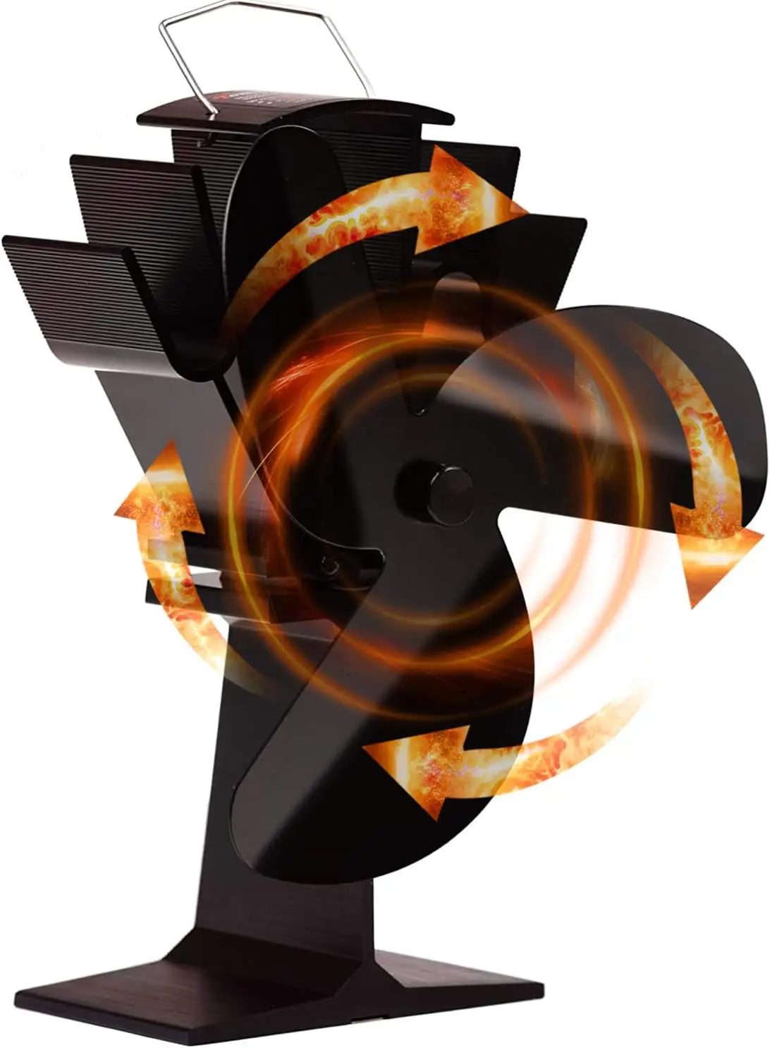 No Battery Eco Fan Wood Stoves Fan with 3-Blades