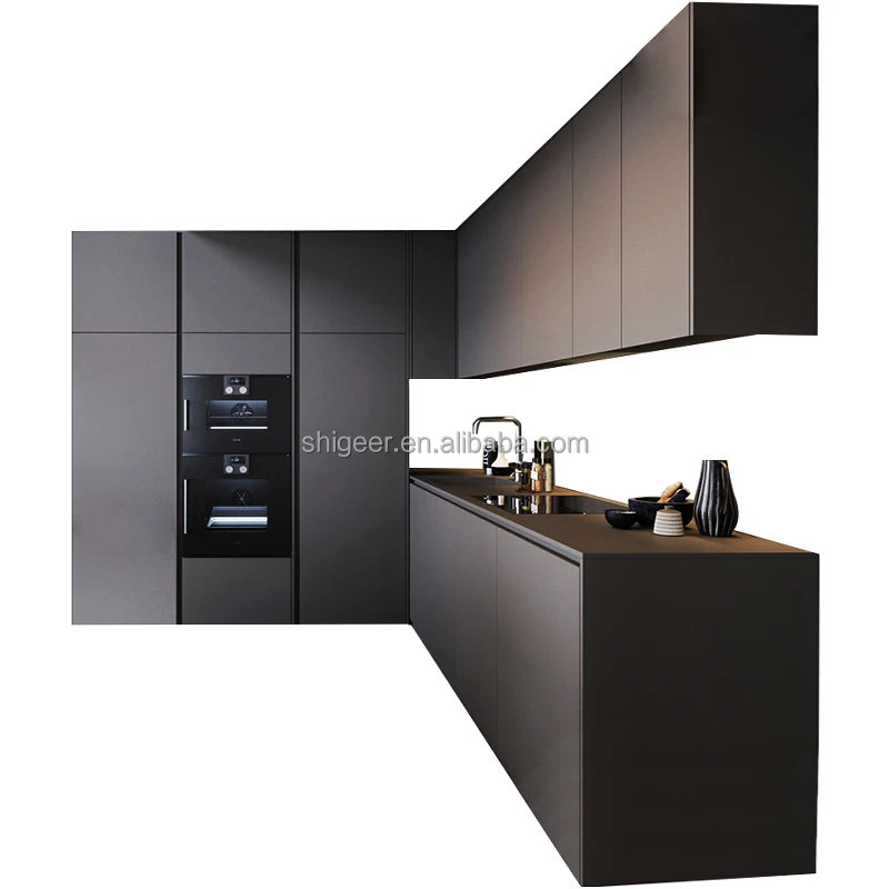 New Design Modular kittchen Cabinets With Free 3D Design Solid Wood High Gloss Lacquer Kitchen Furniture