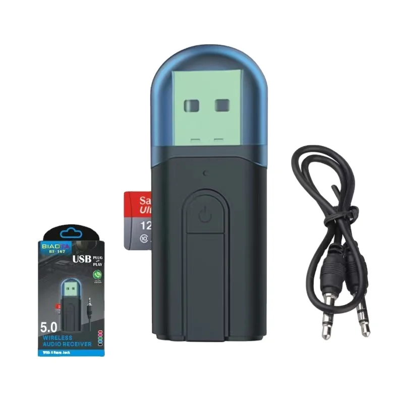 Cross border hot selling with 3.5MM jack/SD USB 5.0 wireless receiver