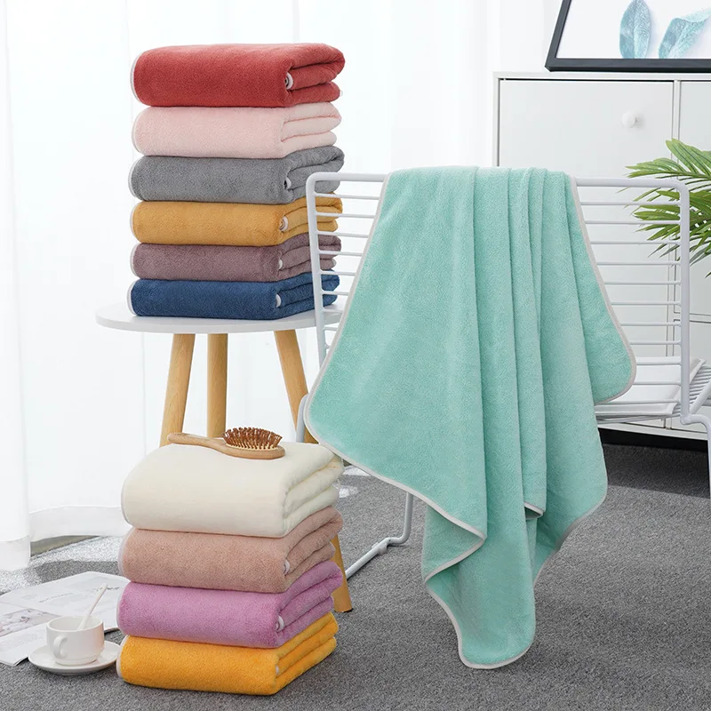 Extra Absorbent Colorful Wearable High Density Drying Spa Microfiber Bath Set Towel For Children