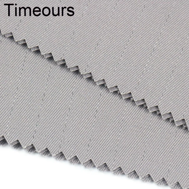 Grey antistatic property dyed 65% poly 25%cotton twill tc 65/35 workwear uniform garment fabric