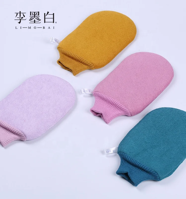 New Exfoliating Gloves Natural Bath Gloves Silk Face Body Exfoliating Dead Skin Gloves