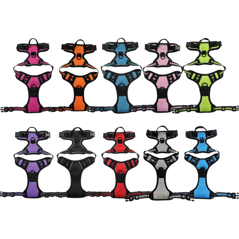 Pet Chest Strap Vest Type Dog Vest Reflective Breathable Dog Strap Harnesses Explosion-Proof Flush Dog Chest Strap