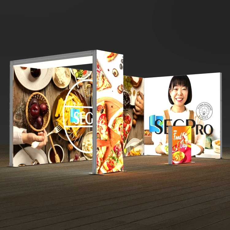 Lintel Light Box Farmes Advertising Light Box Booth With Storage Room And Tv Led Light Box Stand Trade Show Display Booth