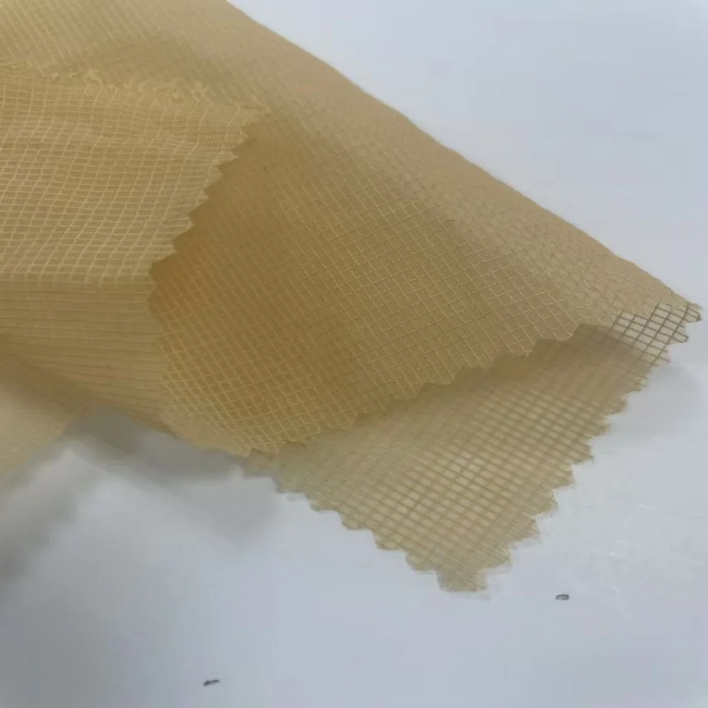 Feather sense nylon organza ultra-thin velvet waterproof nylon cloth autumn and winter down jacket down sleeping bag fabric