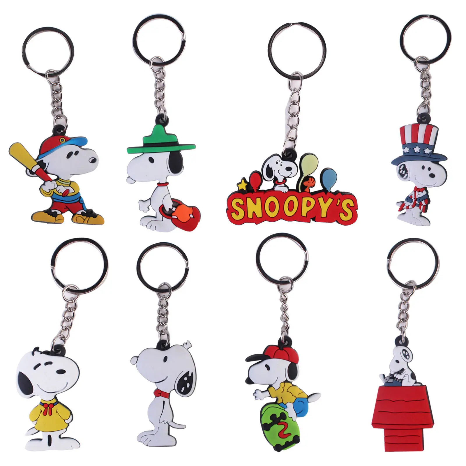 2024 New pattern PVC rubber key chains DIY promotional gift keychains Wholesale cartoon Cow keychain custom design